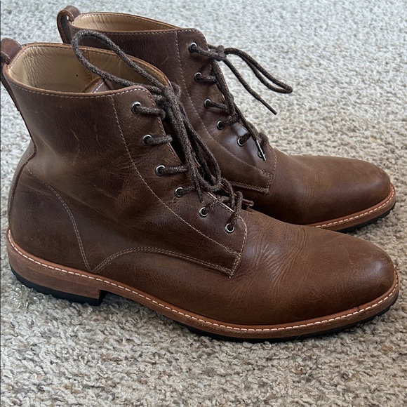 Nisolo Martin All Weather Leather Lace Up Boots - Picture 2 of 13